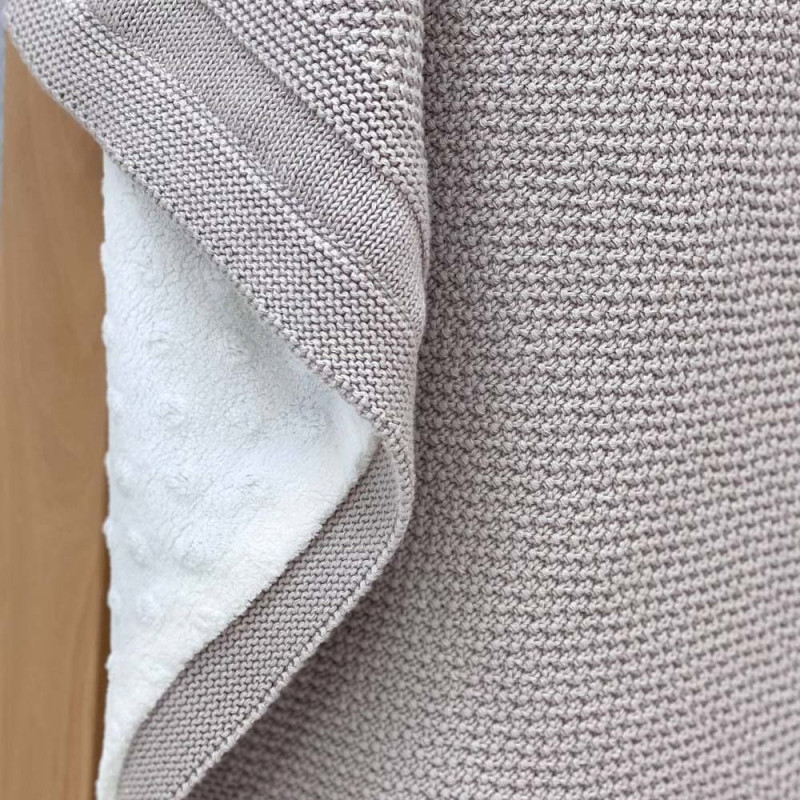 Плед Msonya Бавовняний на підкладці Wellsoft Рогожка 80х100 см мокко