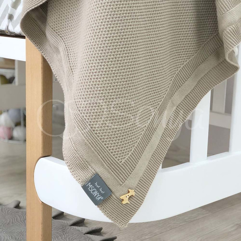 Плед Msonya Бавовняний на підкладці Wellsoft Рогожка 80х100 см кава