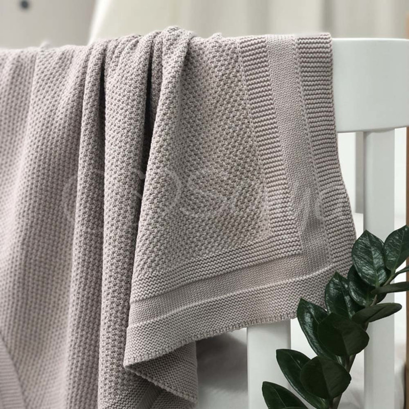 Плед Msonya Бавовняний Рогожка 80х100 см мокко