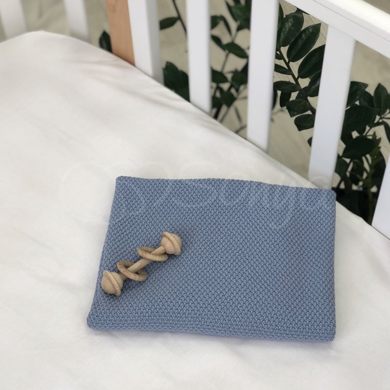 Плед Msonya Бавовняний Рогожка 80х100 см олива