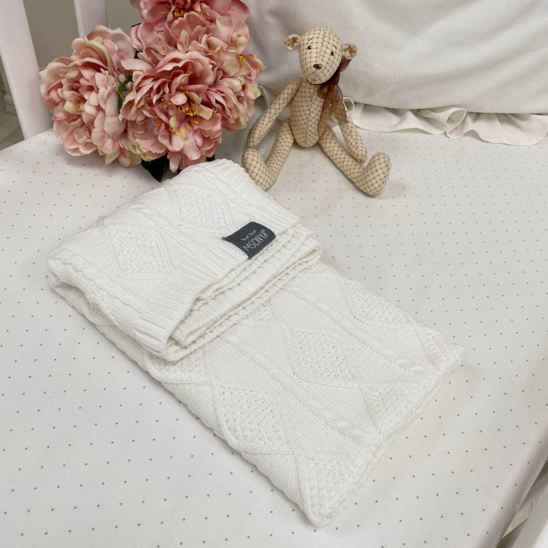 Плед Msonya білий весна, літо