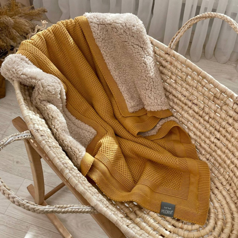 Плед Msonya гірчиця 80х100 +/2см осінь, зима