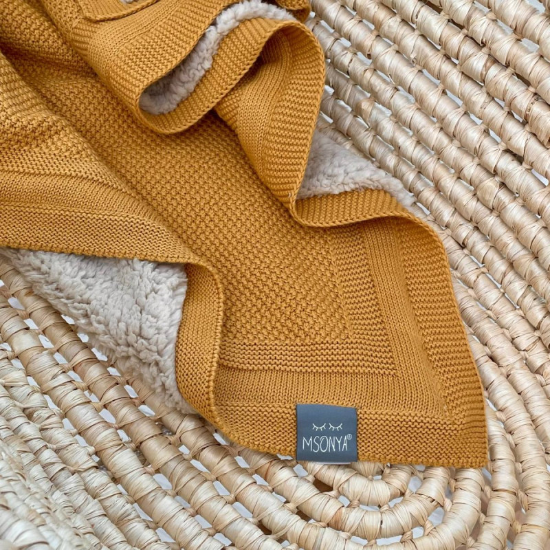 Плед Msonya гірчиця 80х100 +/2см осінь, зима