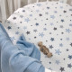 Постільна білизна Msonya Простирадло дитяче коло Старс сіро-блакитний