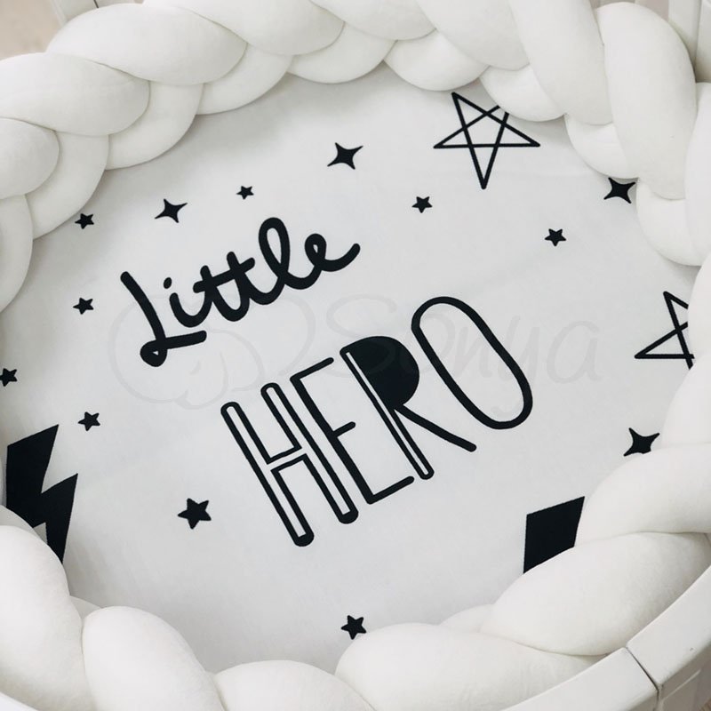 Постільна білизна Msonya Простирадло дитяче з друком 70 х 70 см Litlle Hero