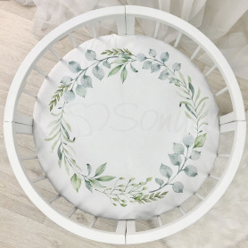 Постільна білизна Msonya Простирадло дитяче з друком 70 х 70 см Зелений віночок