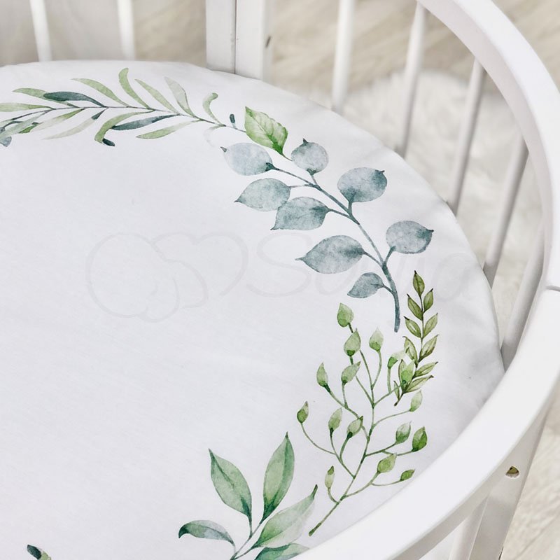 Постільна білизна Msonya Простирадло дитяче з друком 70 х 70 см Зелений віночок