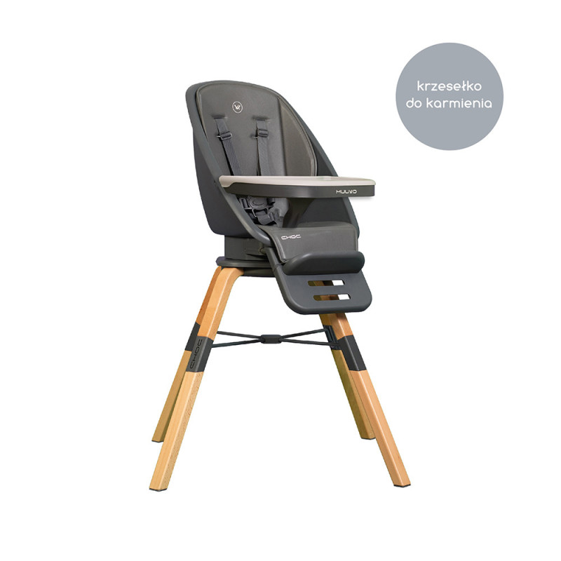 Стілець Muuvo для годування Choc Graphite