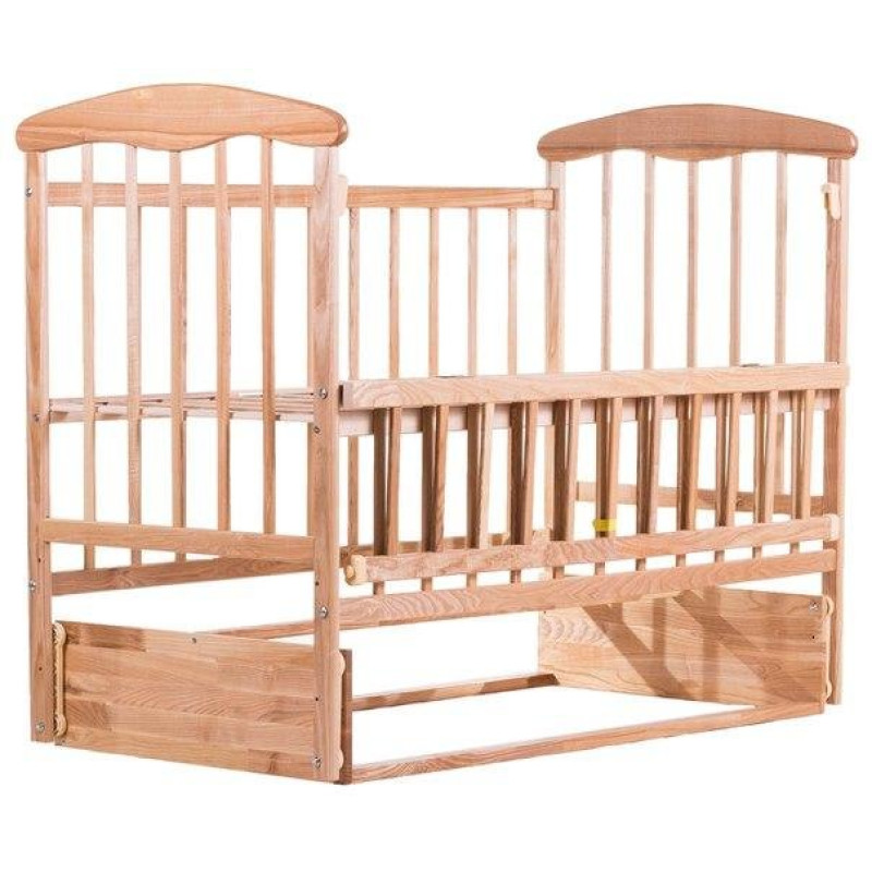 Ліжечко Наталка ОСМО маятник, відкидний бік вільха світла