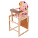 Стілець Наталка трансформер Зайчик-11 eko рожевий божа корівка