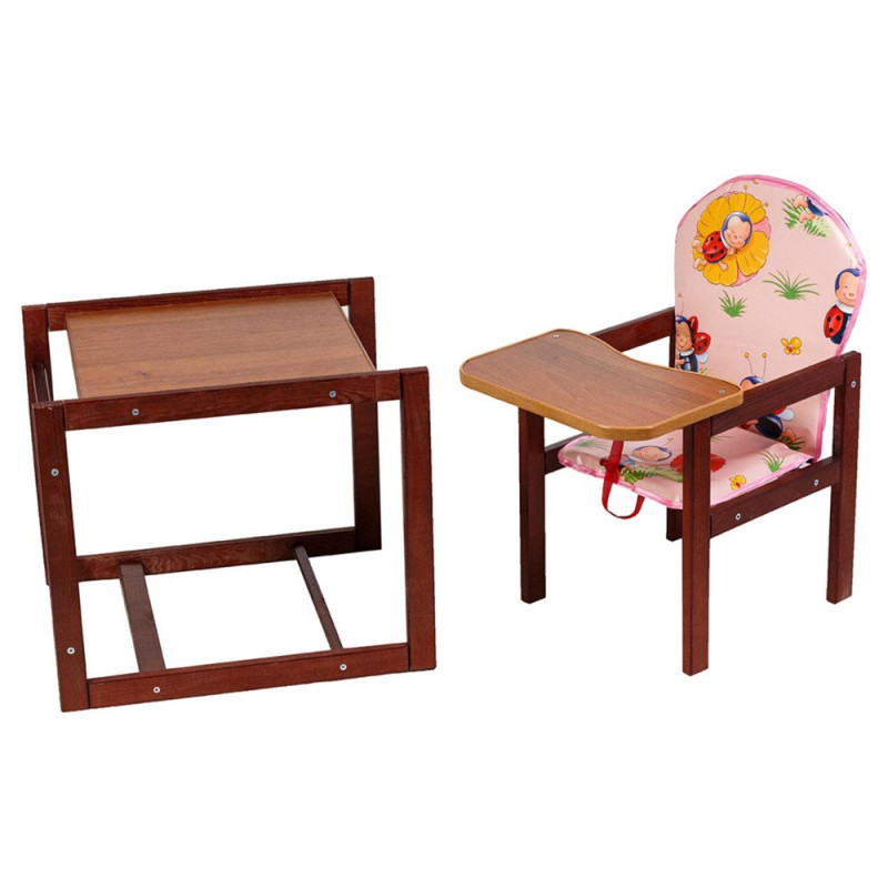 Стілець Наталка трансформер Зайчик-22 темний рожевий божа корівка