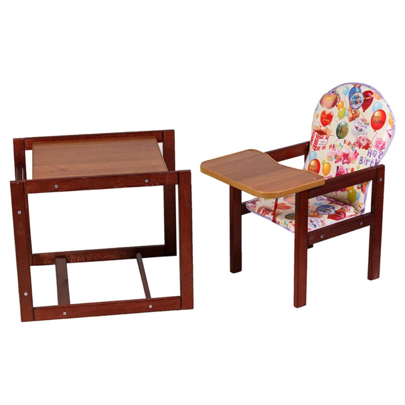 Стілець Наталка трансформер Зайчик-22 темний бежевий happy birthday