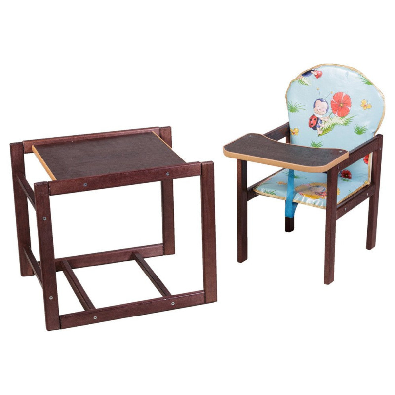 Стілець Наталка трансформер Зайчик-22 темний блакитний божа корівка