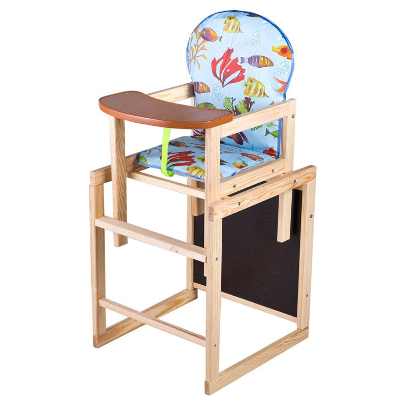 Стілець Наталка трансформер Зайчик-11 eko блакитний рибки