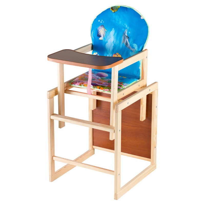 Стілець Наталка трансформер Зайчик-11 eko блакитний дельфіни