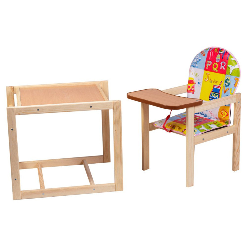 Стілець Наталка трансформер Зайчик-11 eko різнокольоровий азбука