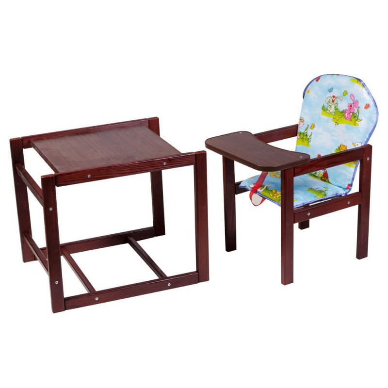 Стілець Наталка трансформер Зайчик-22 темний блакитний домашні тварини