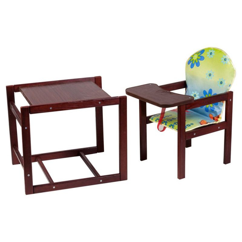 Стілець Наталка трансформер Зайчик-22 темний блакитний квіти, тигра та вінні пух