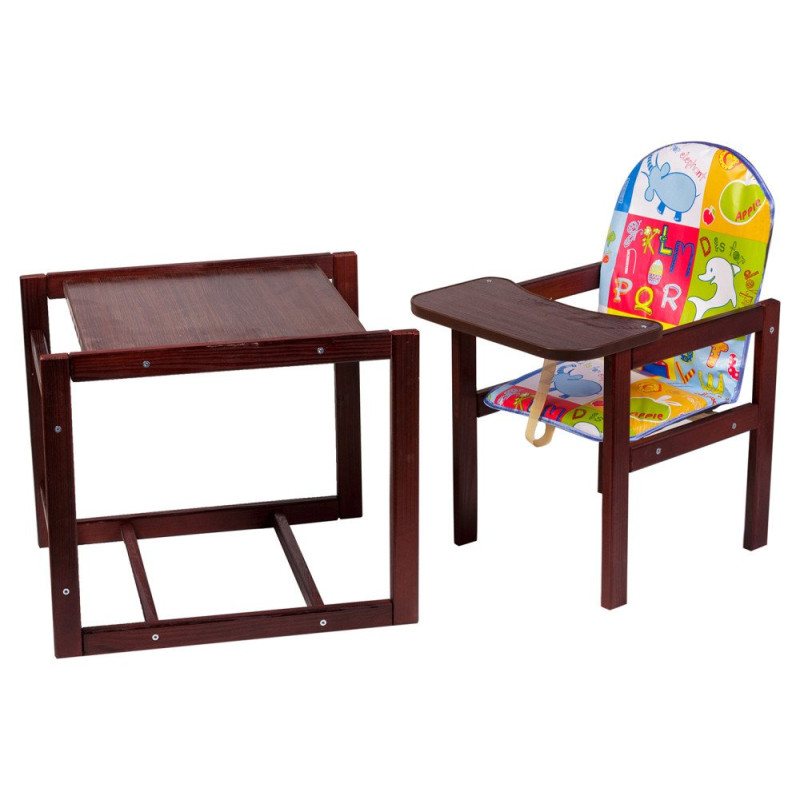 Стілець Наталка трансформер Зайчик-22 темний різнокольоровий азбука