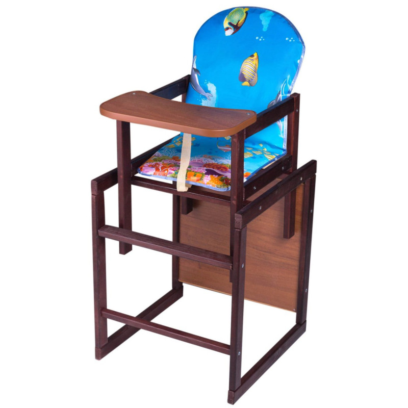 Стілець Наталка трансформер Зайчик-22 темний блакитний дельфіни