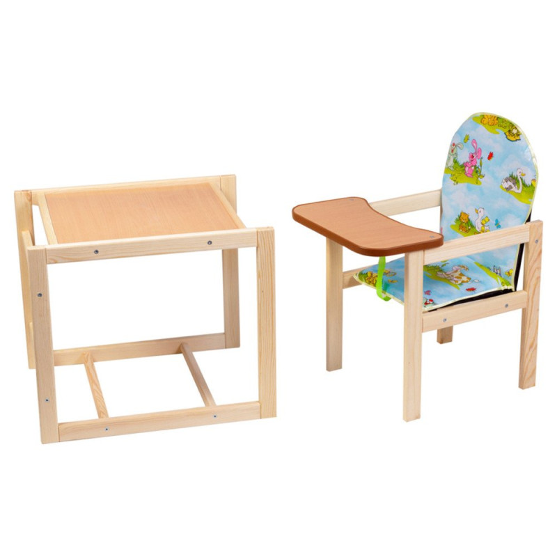 Стілець Наталка трансформер Зайчик-01 економ блакитний домашні тварини