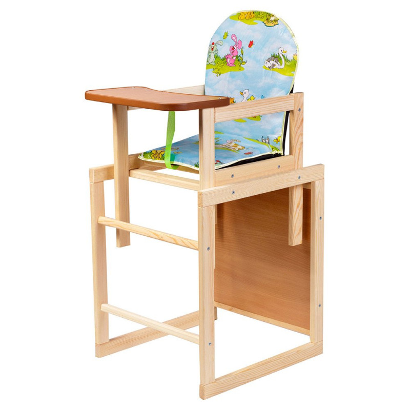 Стілець Наталка трансформер Зайчик-01 економ блакитний домашні тварини