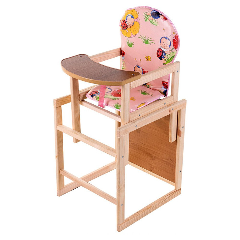 Стілець Наталка трансформер Зайчик-01 економ рожевий божа корівка