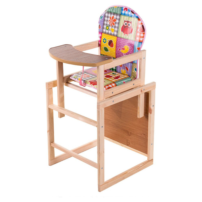 Стілець Наталка трансформер Зайчик-01 економ різнокольоровий сова та курча