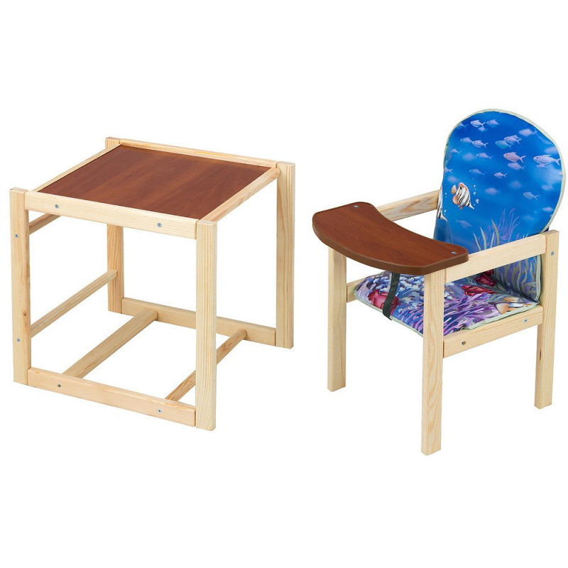 Стілець Наталка трансформер Зайчик-01 економ синій акваріум