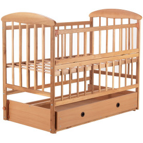 Ліжечко Наталка ОСМЯО маятник і ящик, відкидний бік у коробці вільха світла