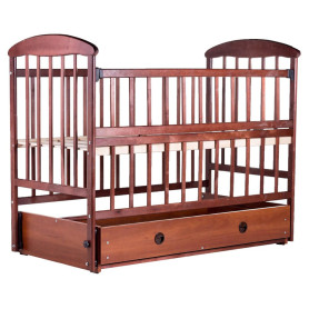 Ліжечко Наталка ОТМЯО маятник і ящик, відкидний бік у коробці вільха темна