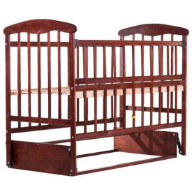 Ліжечко Наталка ОТМО маятник, відкидний бік у коробці вільха темна