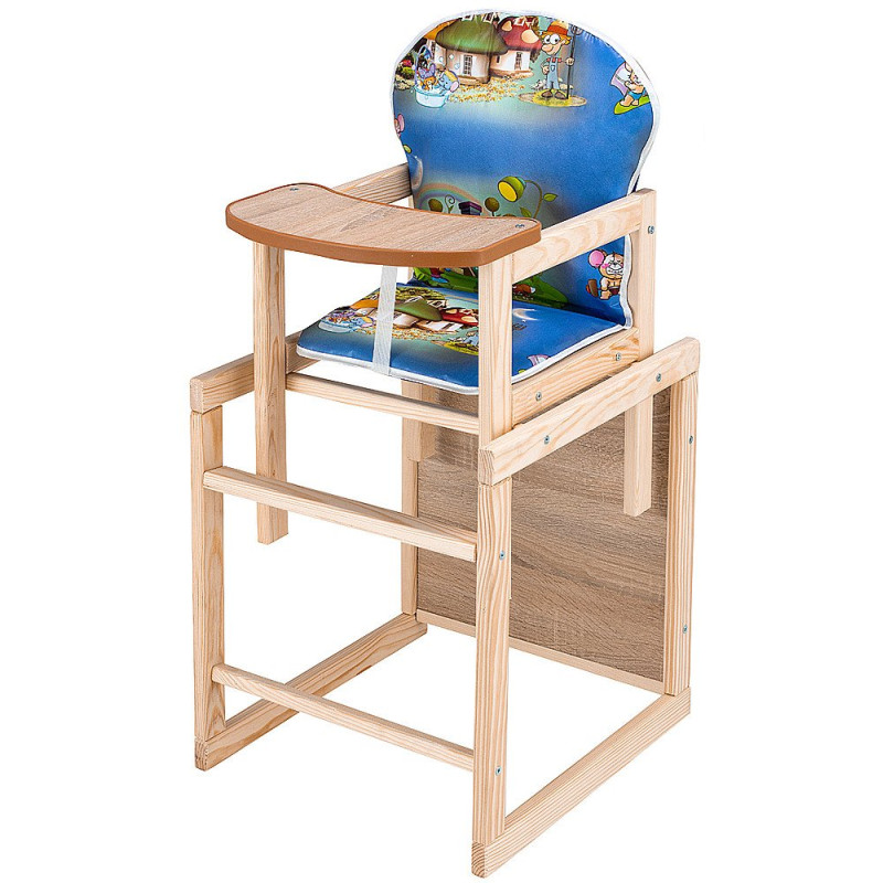 Стілець Наталка трансформер Зайчик-01 економ синій мишки, будиночки