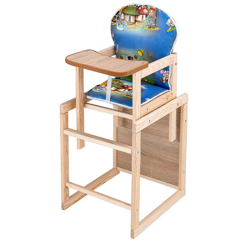 Стілець Наталка трансформер Зайчик-11 eko синій мишки, будиночки