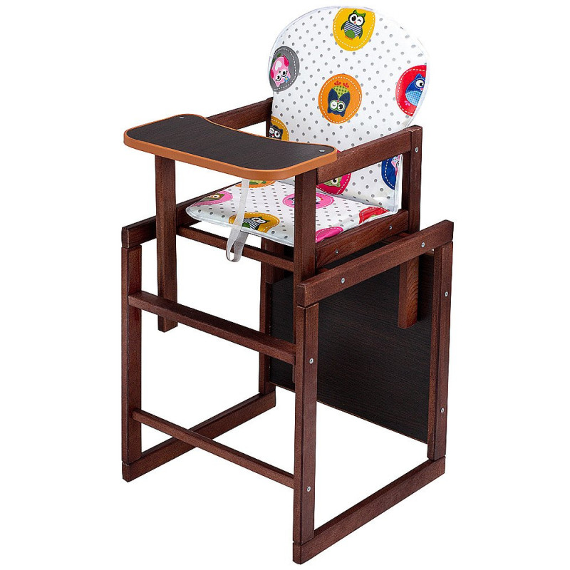 Стілець Наталка трансформер Зайчик-22 темний білий різнокольорові сови