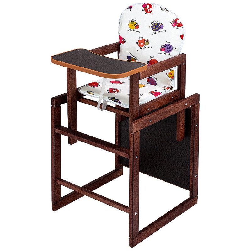 Стілець Наталка трансформер Зайчик-22 темний білий різнокольорові корівки