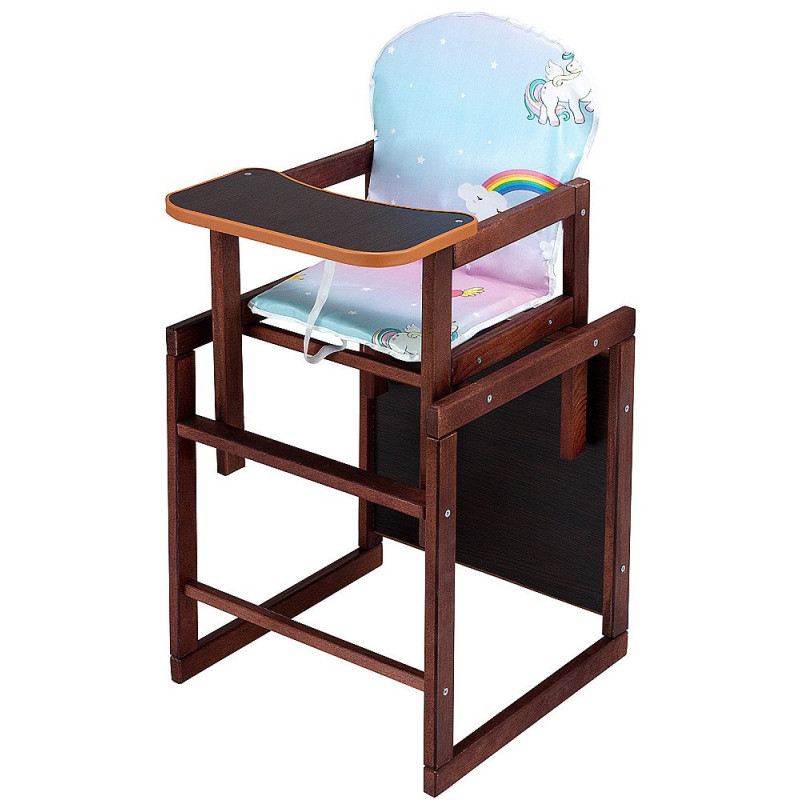 Стілець Наталка трансформер Зайчик-22 темний блакитний / рожевий єдинороги