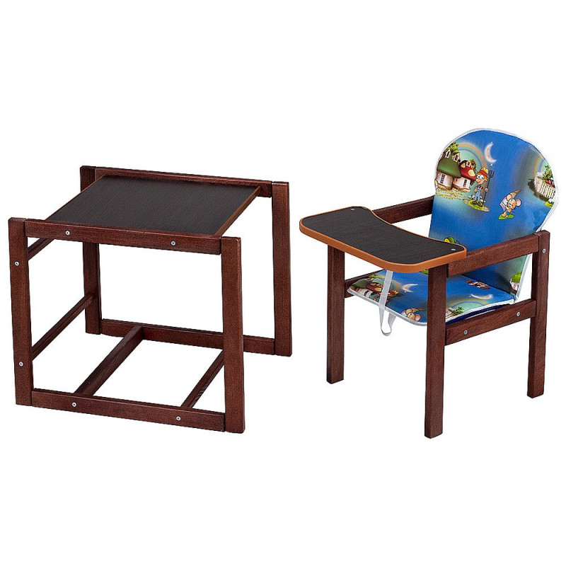 Стілець Наталка трансформер Зайчик-22 темний синій мишки, будиночки