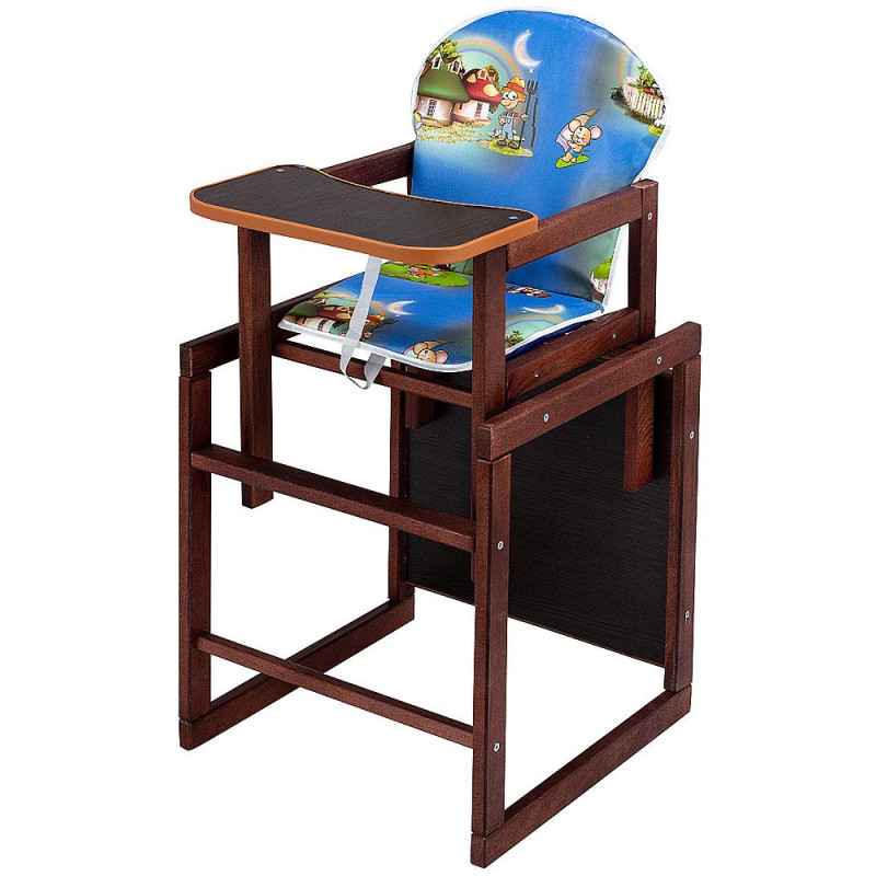 Стілець Наталка трансформер Зайчик-22 темний синій мишки, будиночки