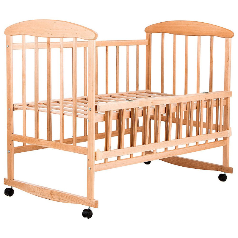 Ліжечко Наталка ОСО відкидний бік у коробці вільха світла