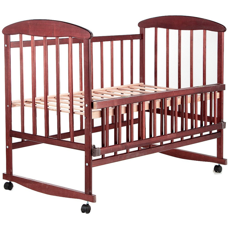 Ліжечко Наталка ОТО відкидний бік у коробці вільха темна