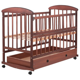 Ліжечко Наталка ОТЯО ящик, відкидний бік у коробці вільха темна