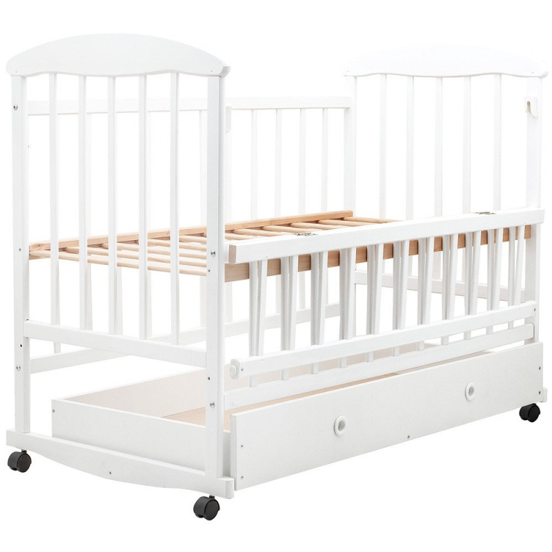 Ліжечко Наталка ОБЯО ящик, відкидний бік вільха біла