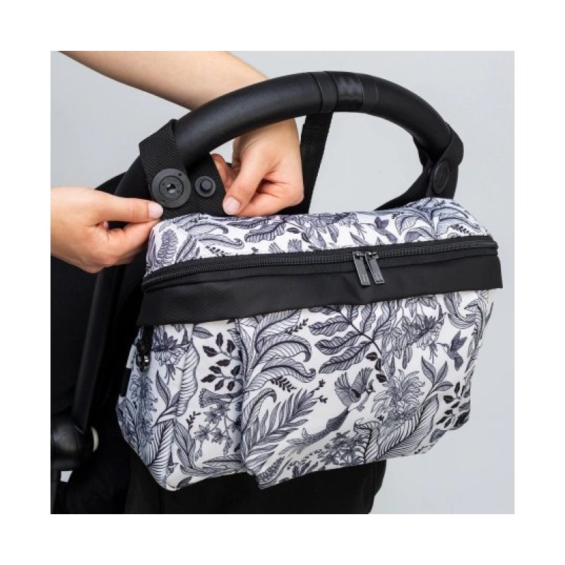Сумка Nikidom органайзер для коляски Чорний/Білий