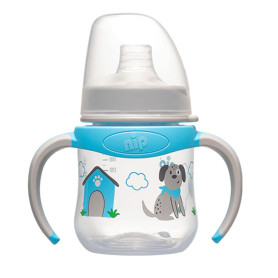 Пляшка Nip поїлка з широкою горловиною 150 мл + м'який носик Система Actiflex хлопчик силікон