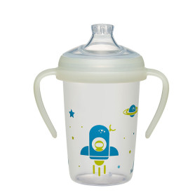 Пляшка Nip Тренувальна поїлка з ручками та м'яким силіконовим носиком Х 270 мл Перші моменти