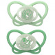 Пустушка Nip Мій метелик НІЧ Зелений силікон 5 - 18 місяців 2шт + футляр-стерилізатор