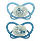 Пустушка Nip Мій метелик НІЧ Синій силікон 5 - 18 місяців 2шт + футляр-стерилізатор