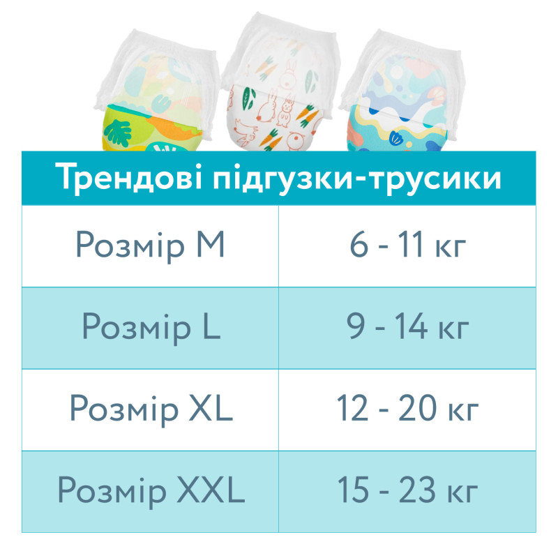Підгузки-трусики Offspring Aquatic, розмір XXL, 15-23 кг, 24 шт.