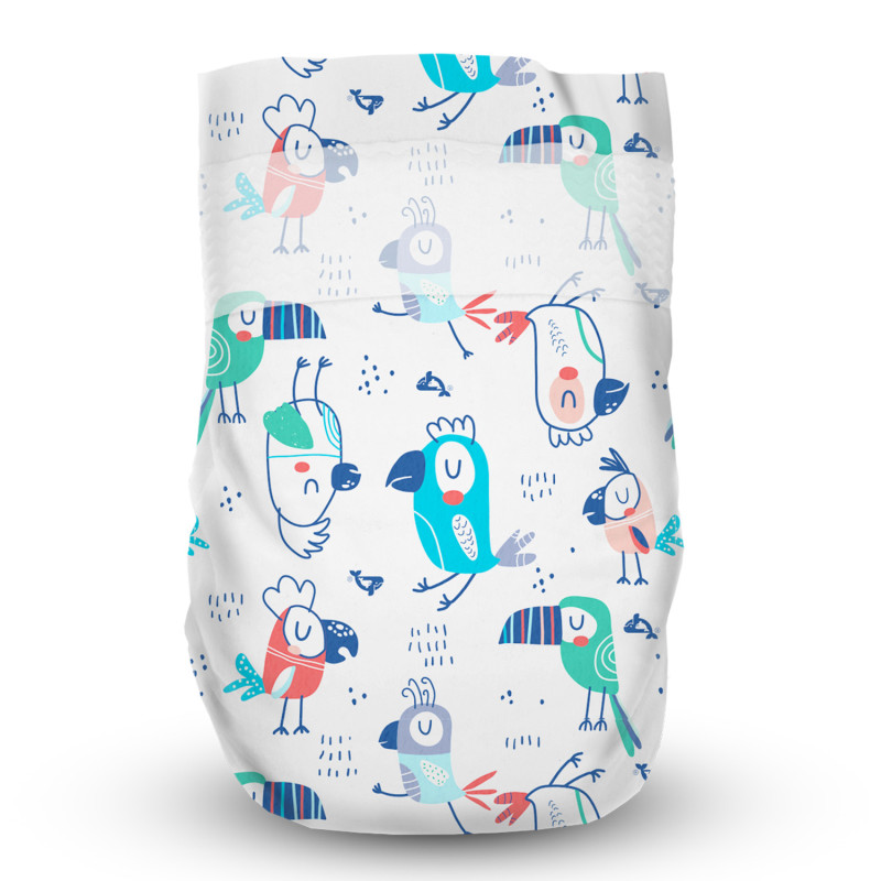 Підгузки Offspring Pat the Parrot, розмір NB, до 4 кг, 56 шт.